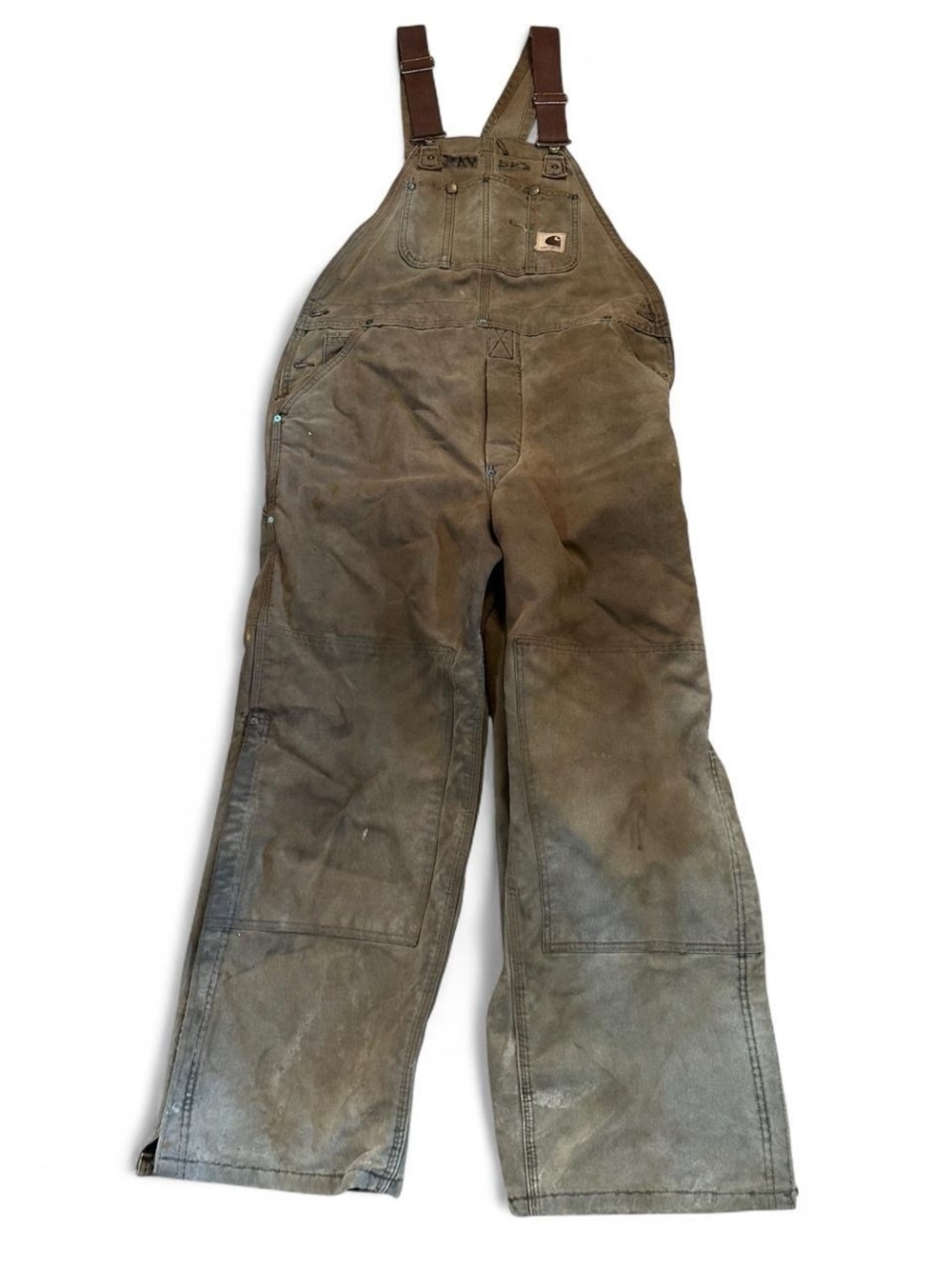 Carhartt Men’s Brown Vintage USA Made R27CHT Insulated Overalls Size 39x28